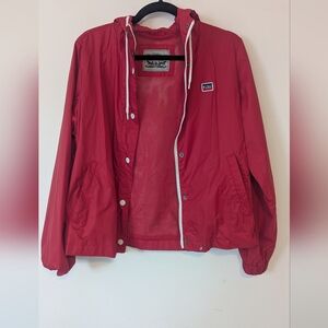 Levi's Red Windbreaker Jacket Sz M